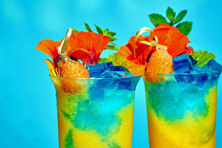 Slushy Mai Tai with Curaçao Jello